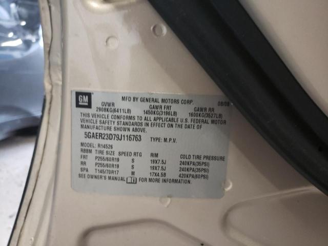 Photo 10 from auction – 2009 BUICK ENCLAVE CX with VIN 5GAER23D79J116763