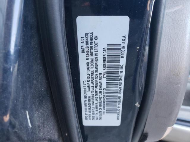 Photo 10 from auction – 2002 SUBARU LEGACY OUT with VIN 4S3BH665827620127