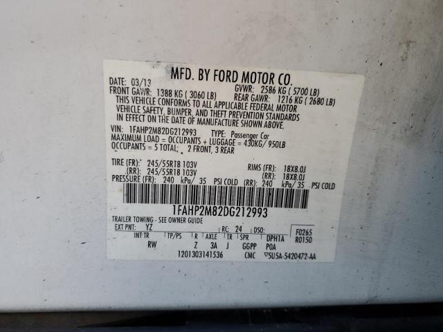 Photo 10 from auction – 2013 FORD TAURUS POL with VIN 1FAHP2M82DG212993