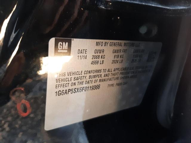 Photo 10 from auction – 2015 CADILLAC CTS with VIN 1G6AP5SX6F0119366