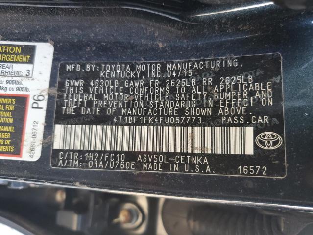 Photo 10 from auction – 2015 TOYOTA CAMRY LE with VIN 4T1BF1FK4FU057773