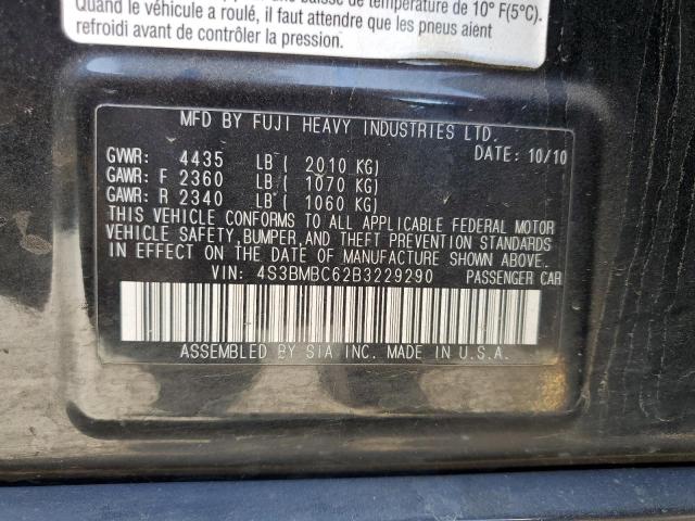 Photo 10 from auction – 2011 SUBARU LEGACY 2.5 with VIN 4S3BMBC62B3229290