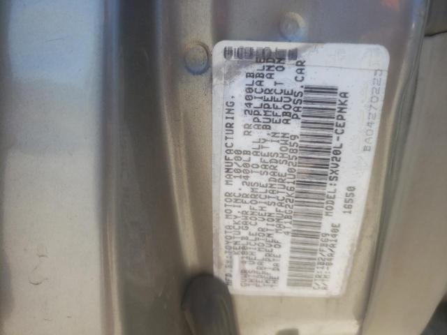 Photo 10 from auction – 2001 TOYOTA CAMRY CE with VIN 4T1BG22K61U025859