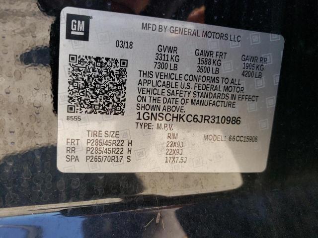 Photo 10 from auction – 2018 CHEVROLET SUBURBAN C with VIN 1GNSCHKC6JR310986