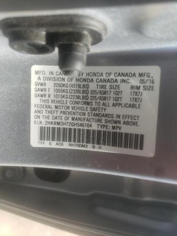 Photo 10 from auction – 2016 HONDA CR-V EXL with VIN 2HKRM3H72GH546164