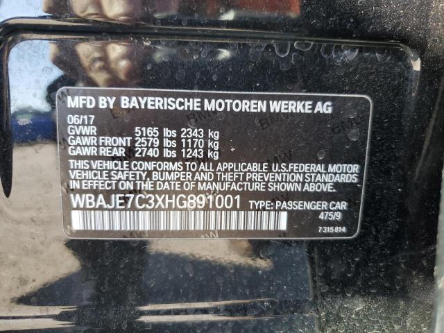 Photo 10 from auction – 2017 BMW 540 XI with VIN WBAJE7C3XHG891001