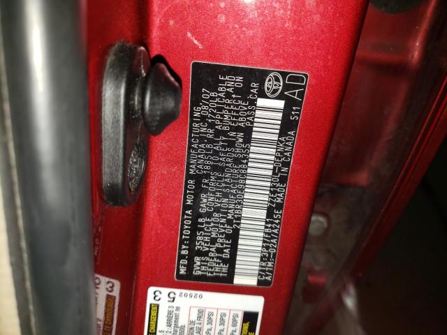 Photo 10 from auction – 2008 TOYOTA COROLLA CE with VIN 2T1BR30E98C884355