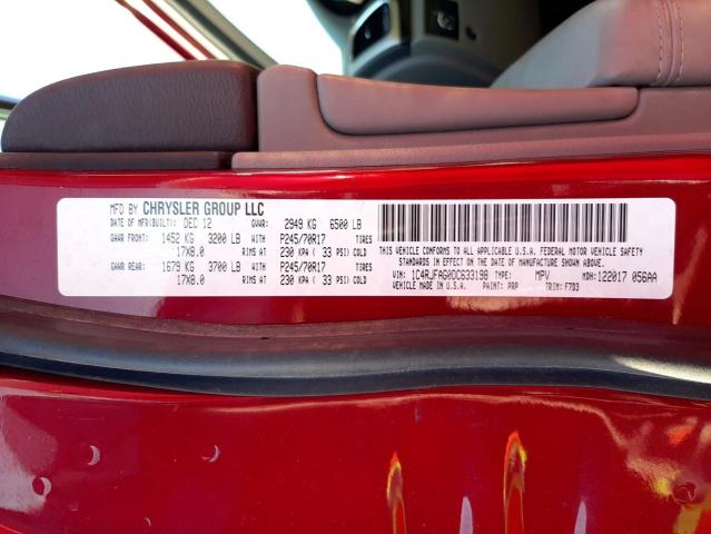Photo 10 from auction – 2013 JEEP GRAND CHER with VIN 1C4RJFAG0DC633198