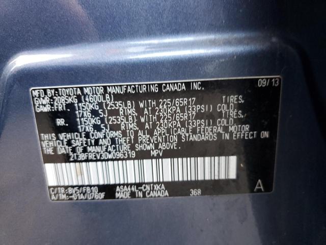Photo 10 from auction – 2013 TOYOTA RAV4 LE with VIN 2T3BFREV3DW096319