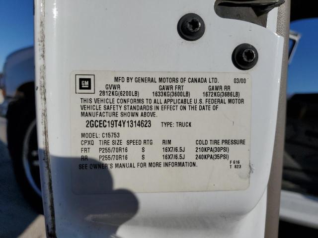 Photo 10 from auction – 2000 CHEVROLET SILVERADO with VIN 2GCEC19T4Y1314623
