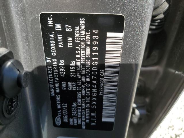 Photo 10 from auction – 2013 KIA OPTIMA EX with VIN 5XXGN4A70DG119934