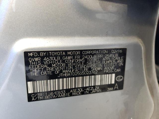 Фото 10 с аукциона – 2016 LEXUS IS 200T с VIN JTHBA1D25G5023762