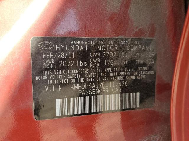 Photo 10 from auction – 2011 HYUNDAI ELANTRA GL with VIN KMHDH4AE7BU117626