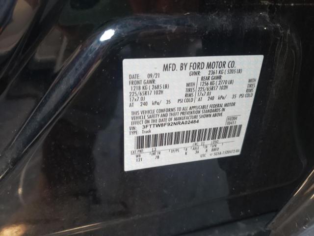 Photo 10 from auction – 2022 FORD MAVERICK X with VIN 3FTTW8F92NRA02484