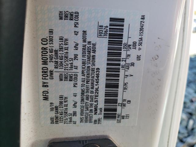 Photo 10 from auction – 2020 FORD TRANSIT CO with VIN NM0LS7E29L1454639
