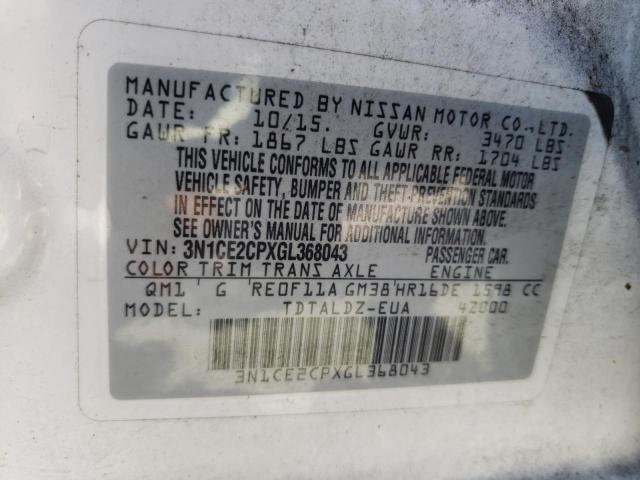 Photo 10 from auction – 2016 NISSAN VERSA NOTE with VIN 3N1CE2CPXGL368043