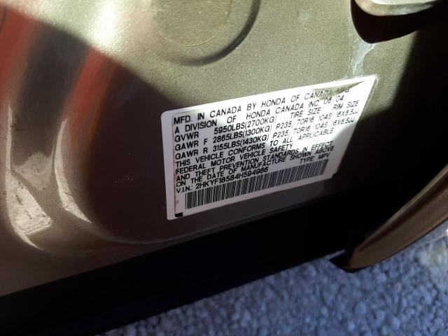Photo 10 from auction – 2004 HONDA PILOT EXL with VIN 2HKYF18584H594966