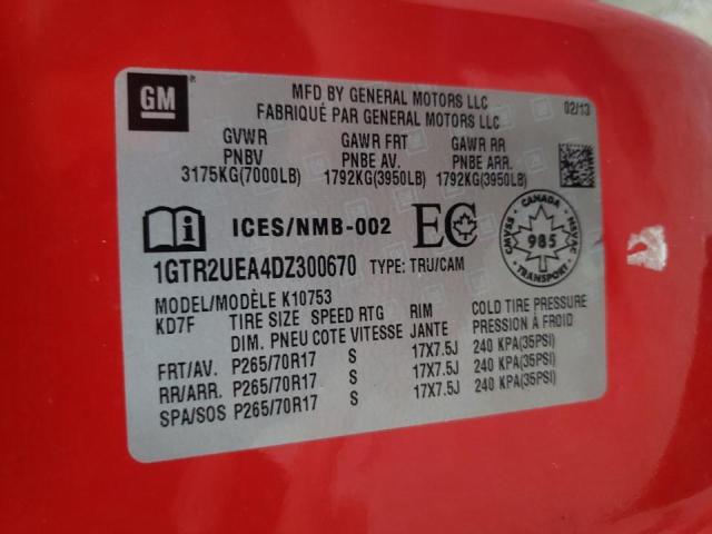 Photo 10 from auction – 2013 GMC SIERRA K15 with VIN 1GTR2UEA4DZ300670