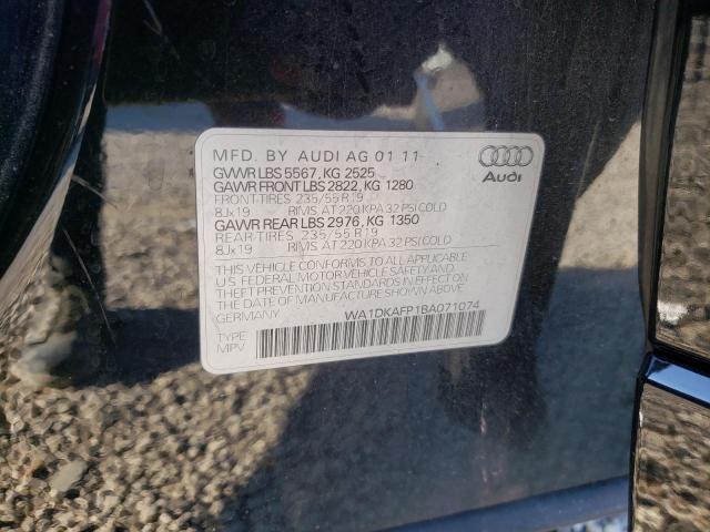Photo 10 from auction – 2011 AUDI Q5 PREMIUM with VIN WA1DKAFP1BA071074