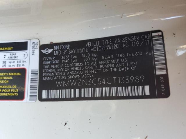 Photo 10 from auction – 2012 MINI COOPER with VIN WMWZN3C54CT133989