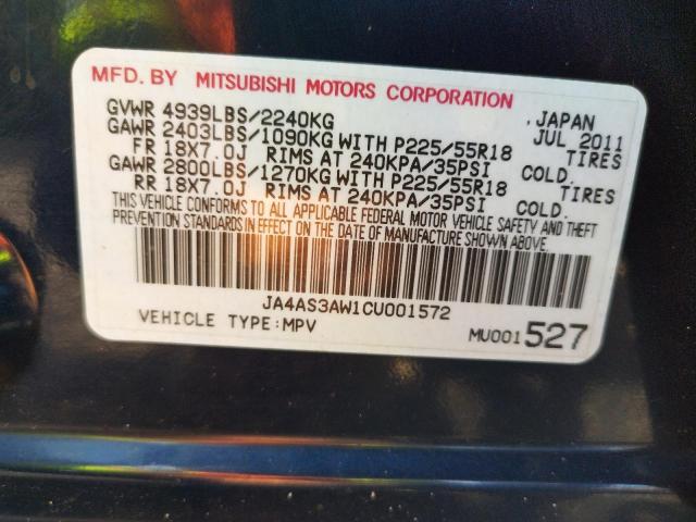 Photo 10 from auction – 2012 MITSUBISHI OUTLANDER with VIN JA4AS3AW1CU001572
