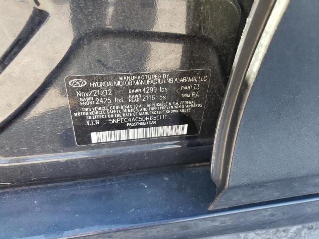 Photo 10 from auction – 2013 HYUNDAI SONATA SE with VIN 5NPEC4AC5DH650111