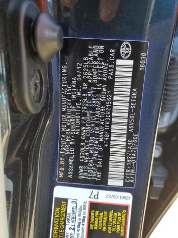 Photo 10 from auction – 2012 TOYOTA CAMRY BASE with VIN 4T4BF1FK3CR215621