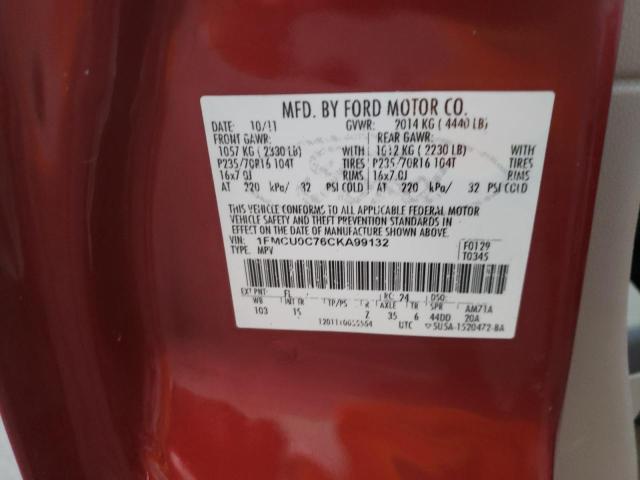 Photo 10 from auction – 2012 FORD ESCAPE XLS with VIN 1FMCU0C76CKA99132
