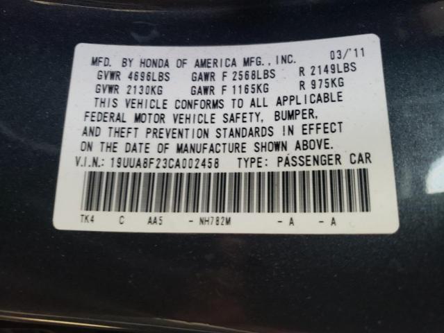 Photo 10 from auction – 2012 ACURA TL with VIN 19UUA8F23CA002458