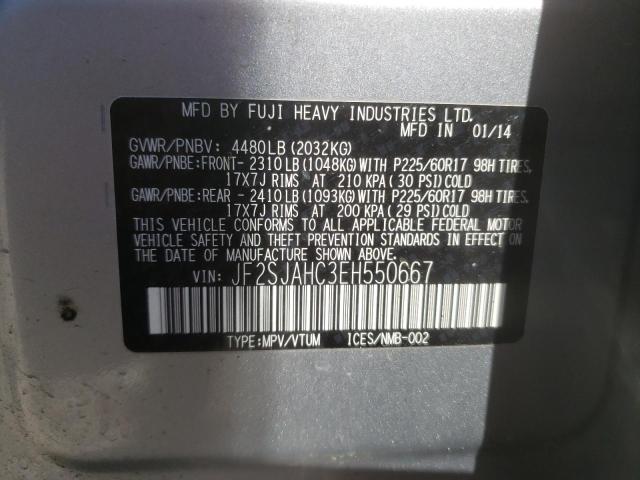 Photo 10 from auction – 2014 SUBARU FORESTER 2 with VIN JF2SJAHC3EH550667