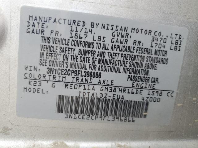 Photo 10 from auction – 2015 NISSAN VERSA NOTE with VIN 3N1CE2CP9FL396866