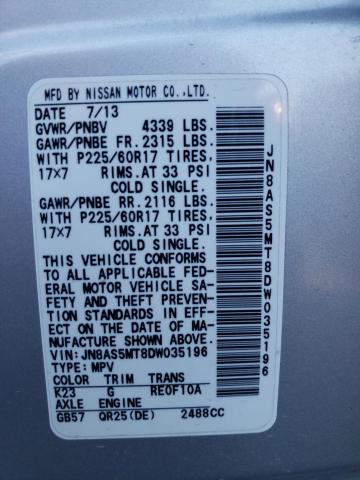 Photo 10 from auction – 2013 NISSAN ROGUE S with VIN JN8AS5MT8DW035196