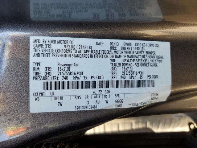 Photo 10 from auction – 2014 FORD FOCUS SE with VIN 1FADP3F2XEL163788