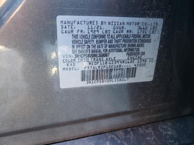 Photo 10 from auction – 2021 NISSAN KICKS S with VIN 3N1CP5BV0ML558067