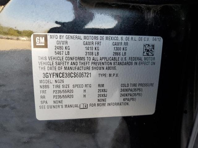 Photo 10 from auction – 2012 CADILLAC SRX PREMIU with VIN 3GYFNCE38CS606721