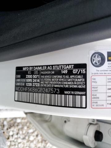 Photo 10 from auction – 2016 MERCEDES-BENZ E 350 with VIN WDDHF5KB6GB247573