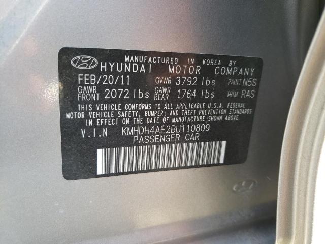 Photo 10 from auction – 2011 HYUNDAI ELANTRA GL with VIN KMHDH4AE2BU110809