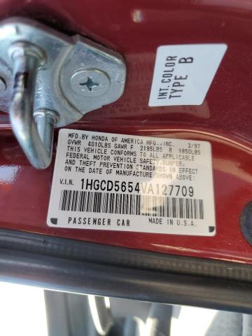Photo 10 from auction – 1997 HONDA ACCORD EX with VIN 1HGCD5654VA127709