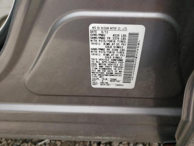 Photo 10 from auction – 2013 NISSAN ROGUE with VIN JN8AS5MV3DW604182