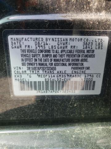 Photo 10 from auction – 2016 NISSAN SENTRA S with VIN 3N1AB7AP2GY323455