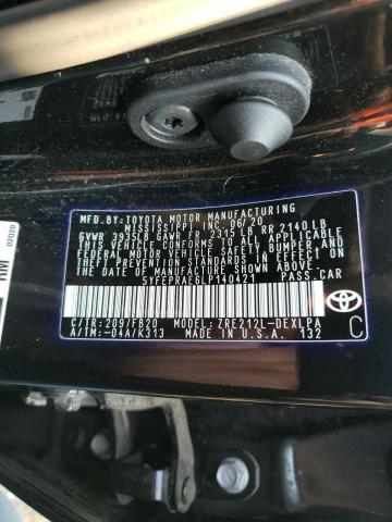 Photo 10 from auction – 2020 TOYOTA COROLLA LE with VIN 5YFEPRAE6LP140421