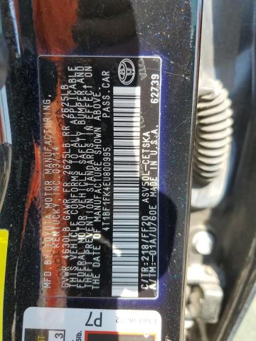 Photo 10 from auction – 2014 TOYOTA CAMRY L with VIN 4T1BF1FK4EU800995