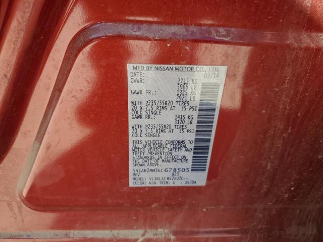 Photo 10 from auction – 2014 NISSAN PATHFINDER with VIN 5N1AR2MM3EC678505