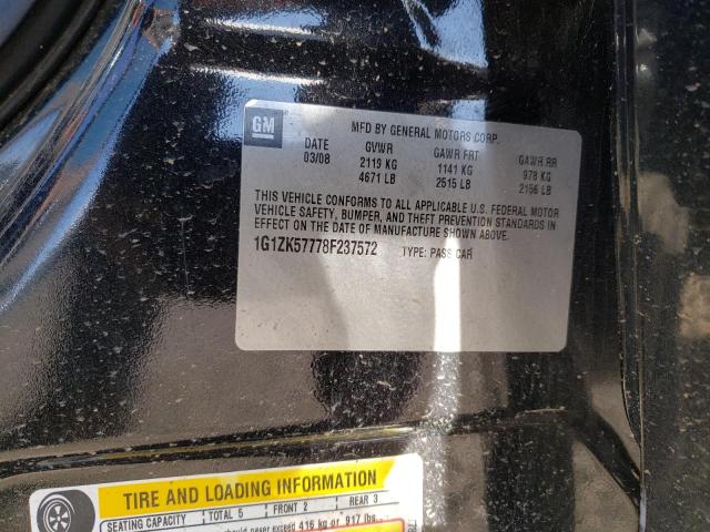 Photo 10 from auction – 2008 CHEVROLET MALIBU LTZ with VIN 1G1ZK57778F237572