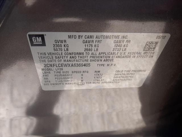 Photo 10 from auction – 2010 CHEVROLET EQUINOX LS with VIN 2CNFLCEWXA6369405