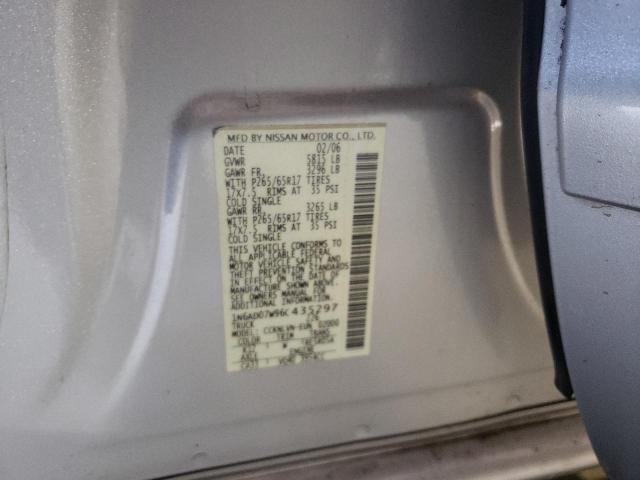 Photo 10 from auction – 2006 NISSAN FRONTIER C with VIN 1N6AD07W96C435297