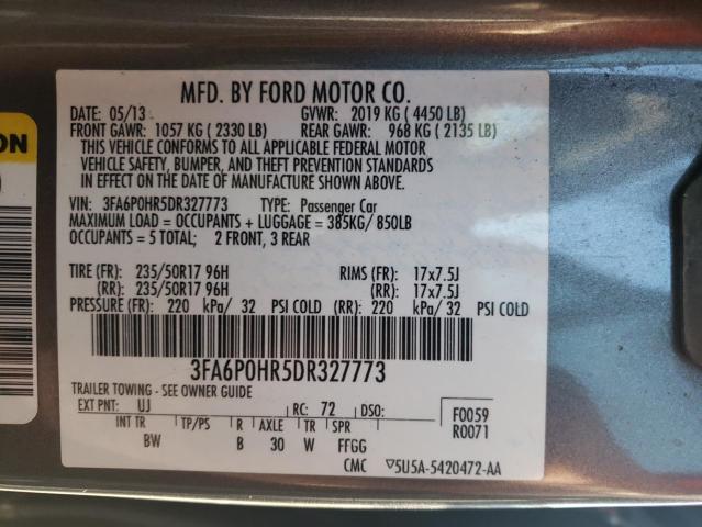 Photo 10 from auction – 2013 FORD FUSION SE with VIN 3FA6P0HR5DR327773