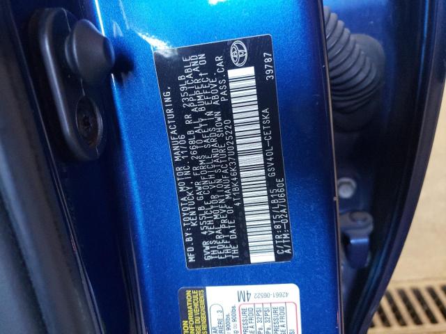 Photo 10 from auction – 2007 TOYOTA CAMRY LE with VIN 4T1BK46K37U025220