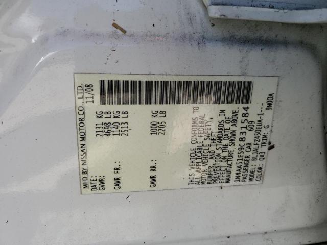 Photo 10 from auction – 2009 NISSAN MAXIMA S with VIN 1N4AA51E59C831584