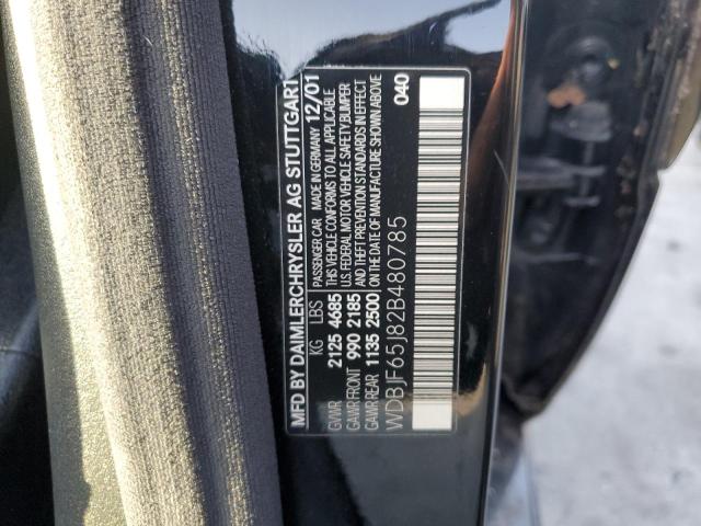 Photo 10 from auction – 2002 MERCEDES-BENZ E 320 with VIN WDBJF65J82B480785